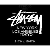 ราคา Studio Stickers / Stussy T-Shirt Screen Printing Iron Clothes Stickers - สติ๊กเกอร์ผ้า Stussy (29465277161)