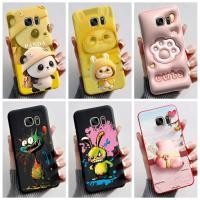 ราคา เคสโทรศัพท์มือถือ ซิลิโคนนิ่ม ผิวด้าน พิมพ์ลายแพนด้ากระต่ายน่ารัก สําหรับ Samsung Galaxy S6 S7 edge S6edge S7edge (24119976567)