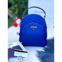 ราคา New Prada Quilted Tessuto Nylon Bluette Blue Zaino Backpack color: Bluette (6185288678)