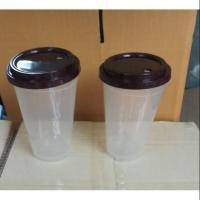 ราคา #แก้วกาแฟ พลาสติก!!! พร้อมฝา pp ขนาด 16oz. พร้อมส่ง!!! (6126554622)