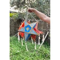 ราคา โคมดาว โคมดาวผ้าลายไทย ขนาด 30 ซม โคมล้านนา (25190437782)