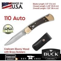 ราคา มีด Buck รุ่น 110 Auto Folding Hunter เปิดแบบปุ่มกด ใบมีด 420HC ขนาด 3.75" ด้ามไม้มะเกลือ พร้อมซองหนัง ผลิต USA (27968511623)