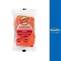 ราคา HomePro ฟองน้ำพร้อมใยขัด SCRUP DOTS 4x6นิ้ว สีส้ม แบรนด์ SCOTCH-BRITE (23859835503)