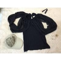 ราคา เสื้อแขนกุดสีดำ คล้องแขนโชว์ไหล่ (76691312)