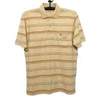 ราคา เสื้อโปโล คอปก แขนสั้น ลายทาง สีครีม GOLDEN BEAR (SizeL) มือสอง สภาพดี มีกระเป๋า เรียบๆ (27321743960)
