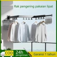 ราคา ราวตากผ้าผนังอลูมิเนียมพับแขวนราวตากผ้าพับ (29656310974)