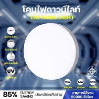 ราคา โคมไฟดาวน์ไลท์ LED ฝังฝ้า ติดฝ้าเพดาน 18W 24W 36W โคมไฟเพดานทรงกลมไร้กรอบ โคมฝังฝ้าติดเพดาน (28619815181)