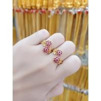 ราคา #แหวนเศษทองดอกไม้ทับทิมฟรีไซส์ (23259507679)