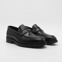 ราคา รองเท้าโลฟเฟอร์ Solid Rubber Sole สําหรับผู้ชาย Penny Loafer Black Classic Form (22664379362)