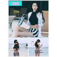 ราคา ชุดว่ายน้ำผ้าโพลีเอสเตอร์ผสมสเปนเดกDD#D5 (45878694)