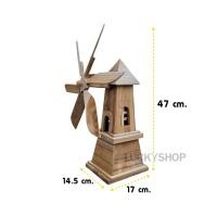 ราคา กังหันลมไม้สัก ตกแต่งบ้าน เสริมฮวงจุ้ย ทำมาจากไม้สัก (25410910020)