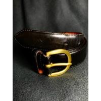 ราคา Coach Solid Brass Buckle Black Leather Belt เข็มขั Coach หนังสีดำเงา หัวทองเหลือง Made in USA (28124945719)