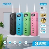 ราคา MELON MLP-23 ปลั๊กไฟ  2 ช่อง 1 สวิตซ์ 3USB สายยาว 1.5เมตร (19493307027)