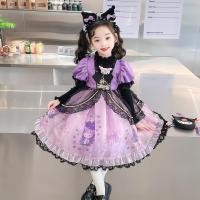 ราคา Sanrio Kuromi Lolita ชุดเจ้าหญิงเสื้อกันหนาวแขนยาวสาวปาร์ตี้ฮาโลวีนคอสเพลย์แต่งกายของขวัญวันเกิด Tutu ชุด + แถบคาดศีรษะ + wand (26813865366)