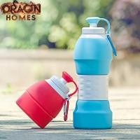 ราคา แก้วน้ำพับได้ ขนาด 580ml กระบอกน้ำพับได้ แก้วน้ำยืดหด ยางยืด กระติกน้ำ (6111343421)