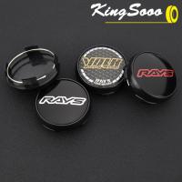 ราคา 1ห่อ/4ตัว JDM ขนาดขา 60มม ฝาปิดดุมล้อ VOLK ฝาครอบดุมล้อ ฝาดุมล้อ สําหรับ แข่งรถ RAYS ขอบ สีดํา & สีเงิน (25222412100)
