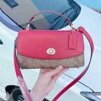 Coach C1439 Tilly Satchel 23 In Signature Canvas กระเป๋าสะพายข้าง