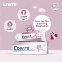 ราคา Ezerra cream 50g. อีเซอร์ร่าครีม+พลัส สำหรับเด็กและผู้ที่มีผิวบอบบางแพ้ง่าย หมี่ม่วง-หมี่ชมพู ผิวบอบบาง (16596934916)