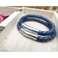 ราคา ข้อมือหนังแท้ สลักชื่อฟรี (803716268)