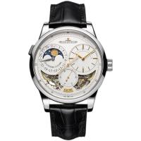 ราคา Jaeger & LeCoultre Double Wing 18K Platinum Moon Phase Manual Mechanical Watch Men6043420 (27608585565)
