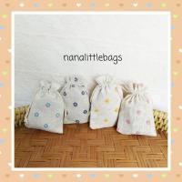 ราคา ถุงผ้าหูรูดแฮนด์เมด ลายดอกไม้ กระเป๋าผ้าหูรูด (3114822736)