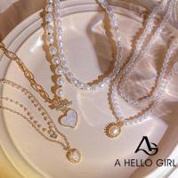 ราคา สร้อยคอโชคเกอร์ จี้รูปหัวใจ ประดับไข่มุก และผีเสื้อ มีหลายชั้น เครื่องประดับ สําหรับผู้หญิง (19481625397)