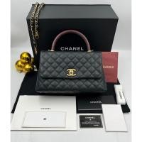ราคา Chanel coco 10.5 black caviar ghw lizard handle holo 24 (27113947866)
