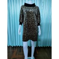 ราคา เดรสแฟชั่น เหมาะสำหรับสาวอวบ ลายเสือ ผ้ากำมะหยี่ (19128793123)