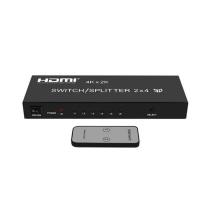 ราคา HD 2x4 hdmi 2.0 Switch/Splitter hdmi 2 in 4 Out 4K/2K/ 3D (22946944128)