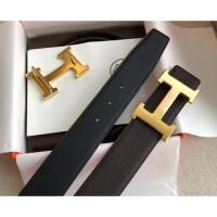 ราคา ของแท้ ยิงจริงใหม่เอี่ยม Hermes เข็มขัดหัวเข็มขัดสองด้านสีทอง 3.8 ซม. เข็มขัดผู้ชาย เข็มขัดแอร์เมส (26564108698)