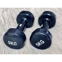 ราคา Dumbbell ดัมเบลยาง ไวนิล 5 KG. 2 ชิ้น สีดำ (มือสอง) (7590296853)