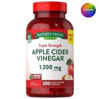 ราคา Nature's Truth Apple Cider Vinegar 1,200 mg. (200Capsules) แอปเปิ้ลไซเดอร์ (19392304962)