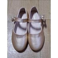 ราคา คัชชูเด็ก สีทอง สายรัดแปะดอกไม้ (22575644918)