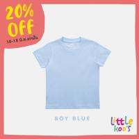ราคา LITTLE KOO'S เสื้อยืดเด็ก คอกลม แขนสั้น รุ่น Supersoft Crew สีฟ้าอ่อน (Boy Blue) *100% Combed Cotton* 1-7ขวบ (6034464419)