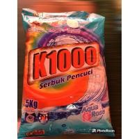 ราคา ผงซักผ้า เค 1000 ขนาด 5 กก สีฟ้า กลิ่นกุหลาบ (19685842850)