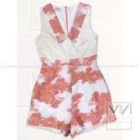 ราคา ชุดจั๊มผู้หญิง จั๊มสูท จั๊มสูทขาสั้น ชุดจั๊มสูทงานป้าย Luxkary จั๊มผ้าทอสีชมพูโอโรส (5862863083)