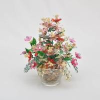 ราคา แจกันดอกไม้ประดิษฐ์จากลูกปัด ต้นไม้มงคล ของชำร่วย ของขวัญ ตกแต่งบ้าน (19195838857)