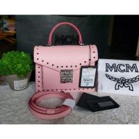ราคา Patricia Satchel in studded outline leather in quartz pink (11782047277)