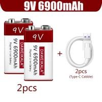 ราคา 9V Battery 6900mAh li-ion Rechargeable battery Type-C Batteries 9v USB lithium for Multimeter Microphone Toy Remote Cont (19984253298)