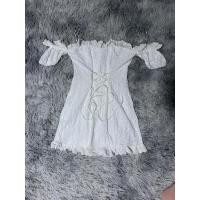 ราคา เดรสสั้นสีขาวปาดไหล่งานป้าย Nittaya (21252516371)