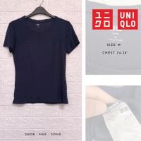 ราคา Uniqlo เสื้อยืด แขนสั้น สีพื้น กรมท่า มือสอง (18106623499)