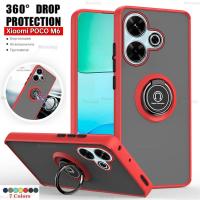 ราคา Xiaomi POCO M6 4G 2024 กรณีแม่เหล็กผู้ถือแหวนเคสโทรศัพท์สําหรับ POCO M6 Pro 4G Matte Armor TPU กันชน Hard PC Clear ฝาหลัง PocoM6Pro M6 Pro PocoM6 M6 M6 M6 POCO PocoM 6 POCOX6 Pro 5G (29503957712)