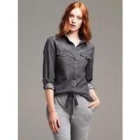 ราคา Banana Republic auth เสื้อเชิ้ตยีนส์มือสอง ไซส์ S (29850041538)