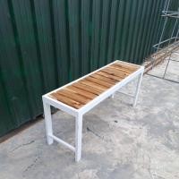 ราคา เก้าอี้ม้านั่งยาว ขนาด 35*120*50cm ขาโครงเหล็กสีขาว (22679530409)