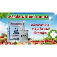 ราคา เหล็กซัลเฟต เฟอรัสซัลเฟต Ferous Sulfate แบบผง และ แบบเกล็ด แก้ใบเหลือง บรรจุ 1 กิโลกรัม (14294248312)