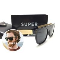 ราคา แว่นกันแดด SUPER Flat Top Black Francis ขนาด 55-18 145 mm. สีดำ เลนส์โพลาไรซ์ตัดแสงสะท้อน + กล่องครบเซ็ต (ส่งฟรี Kerry) (2503366525)