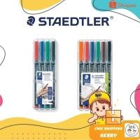ราคา ปากกามาร์คเกอร์ Staedtler Permanent เขียนแผ่นซีดี รุ่น 313 317 318 ชุดเซ็ต 4 / 6 สี (23357237708)