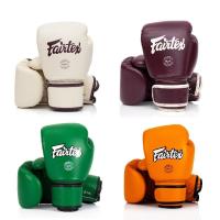 ราคา Fairtex Real Leather Boxing Gloves BGV16 Kahki (Off White) Maroon Green Orange (29463405924)