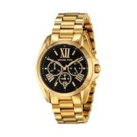 ราคา Michael Kors Mid-Size Bradshaw Chronograph Black Dial Gold-tone MK5739 (277443920)