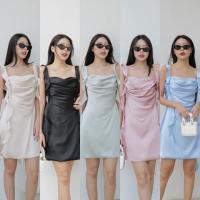 ราคา พร้อมส่ง VENICH SATIN INTUON เดรสผ้าชาติน อกทรงหัวใจเว้า สายเสื้อแต่รูปคลื่นระบายพลิ้วไหว ตัวนี้เป็นเดรสตัวเดียวไม่ได... (29712845577)